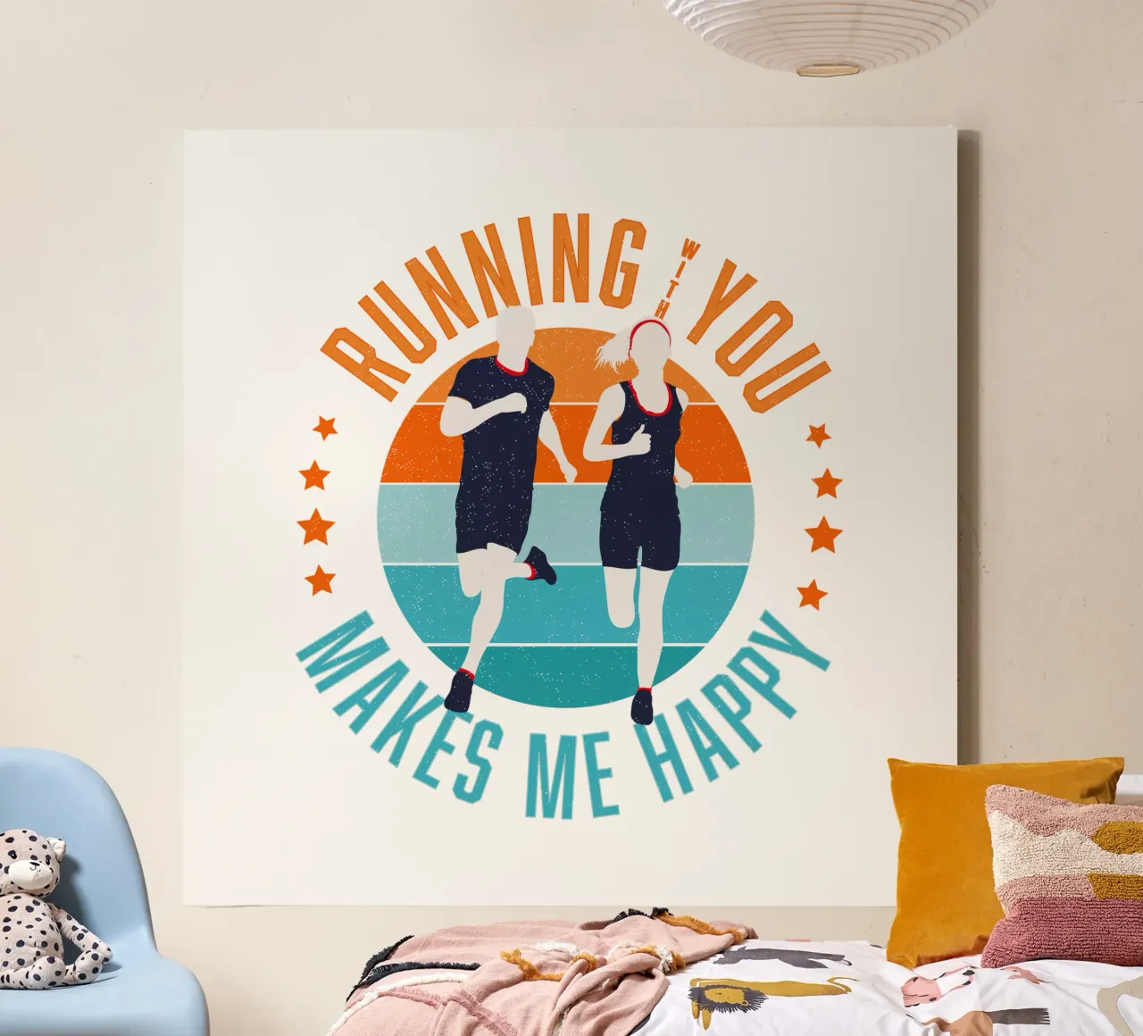 Runner. Runner. Running with you makes me happy. canvas by CalliLetters