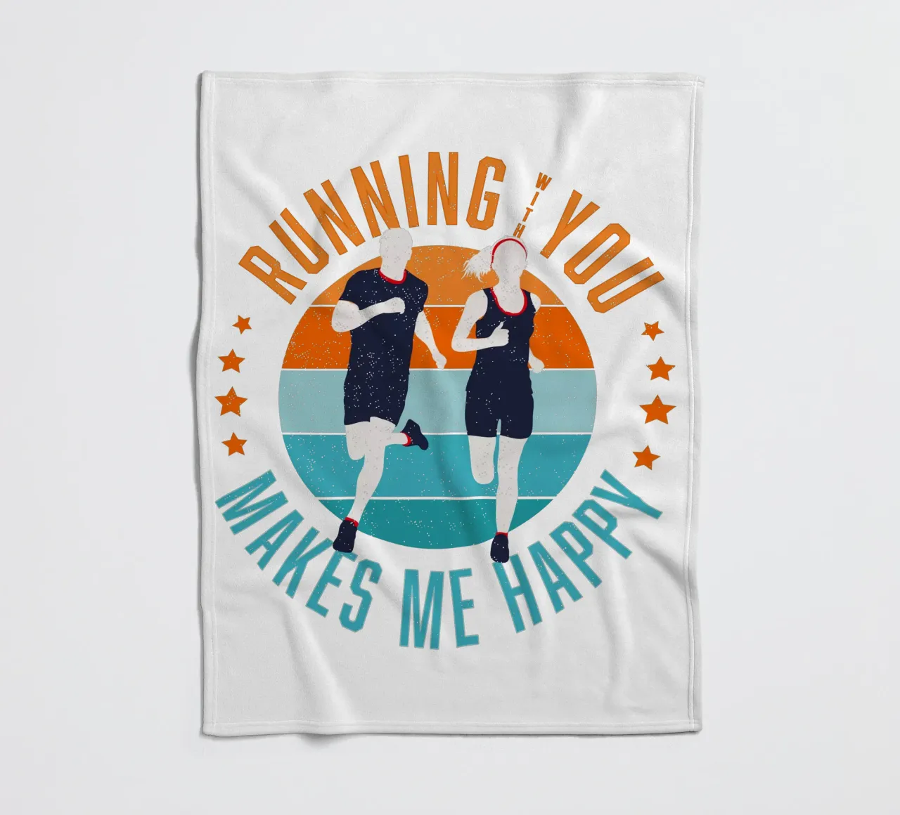 Runner. Runner. Running with you makes me happy. fleece blanket by CalliLetters