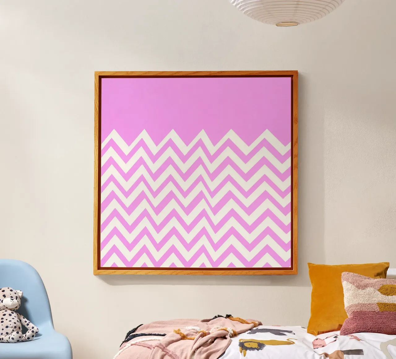 Linee rosa a zig zag plexiglass da Dream In Colors
