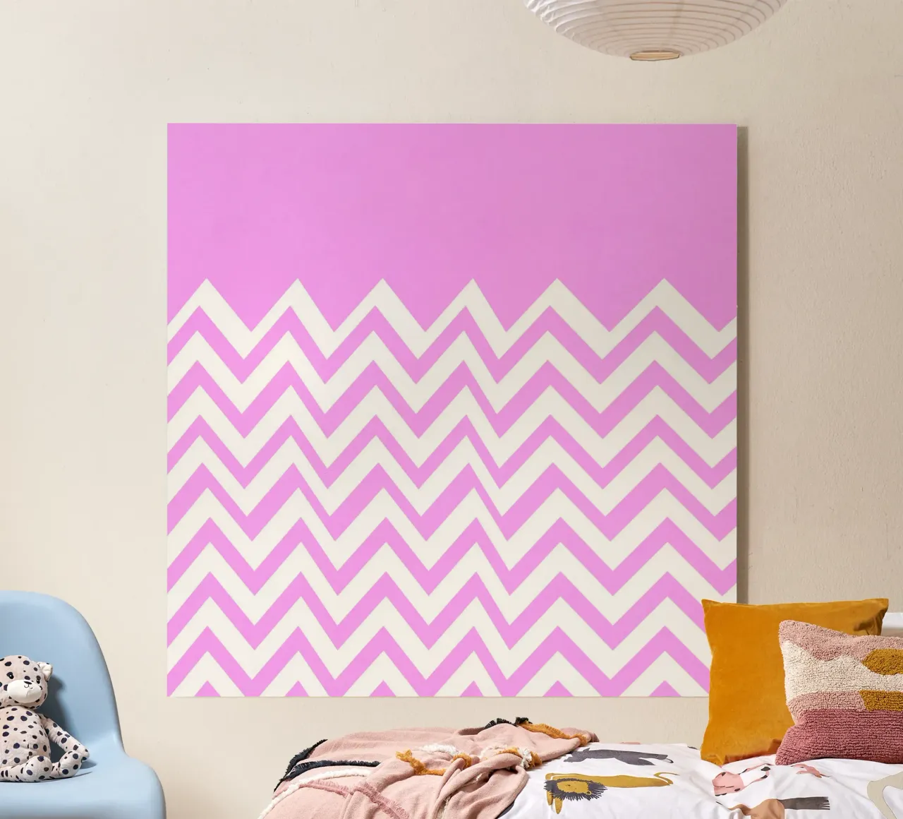 Linee rosa a zig zag plexiglass da Dream In Colors