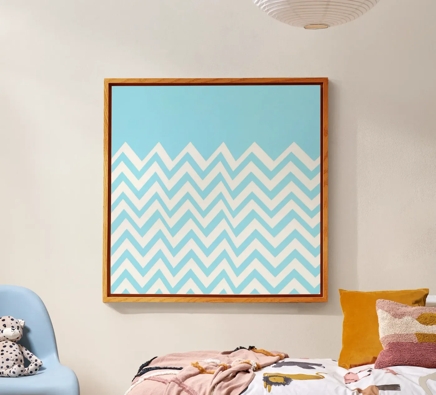 Blue Zig Zag Lines plexiglass da Dream In Colors