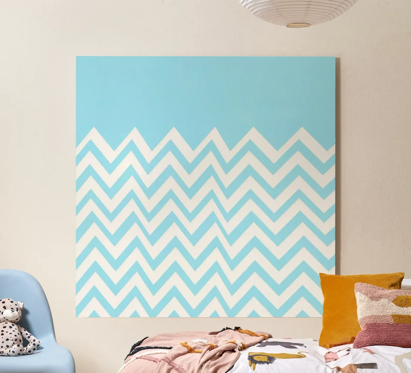 Blue Zig Zag Lines plexiglass da Dream In Colors