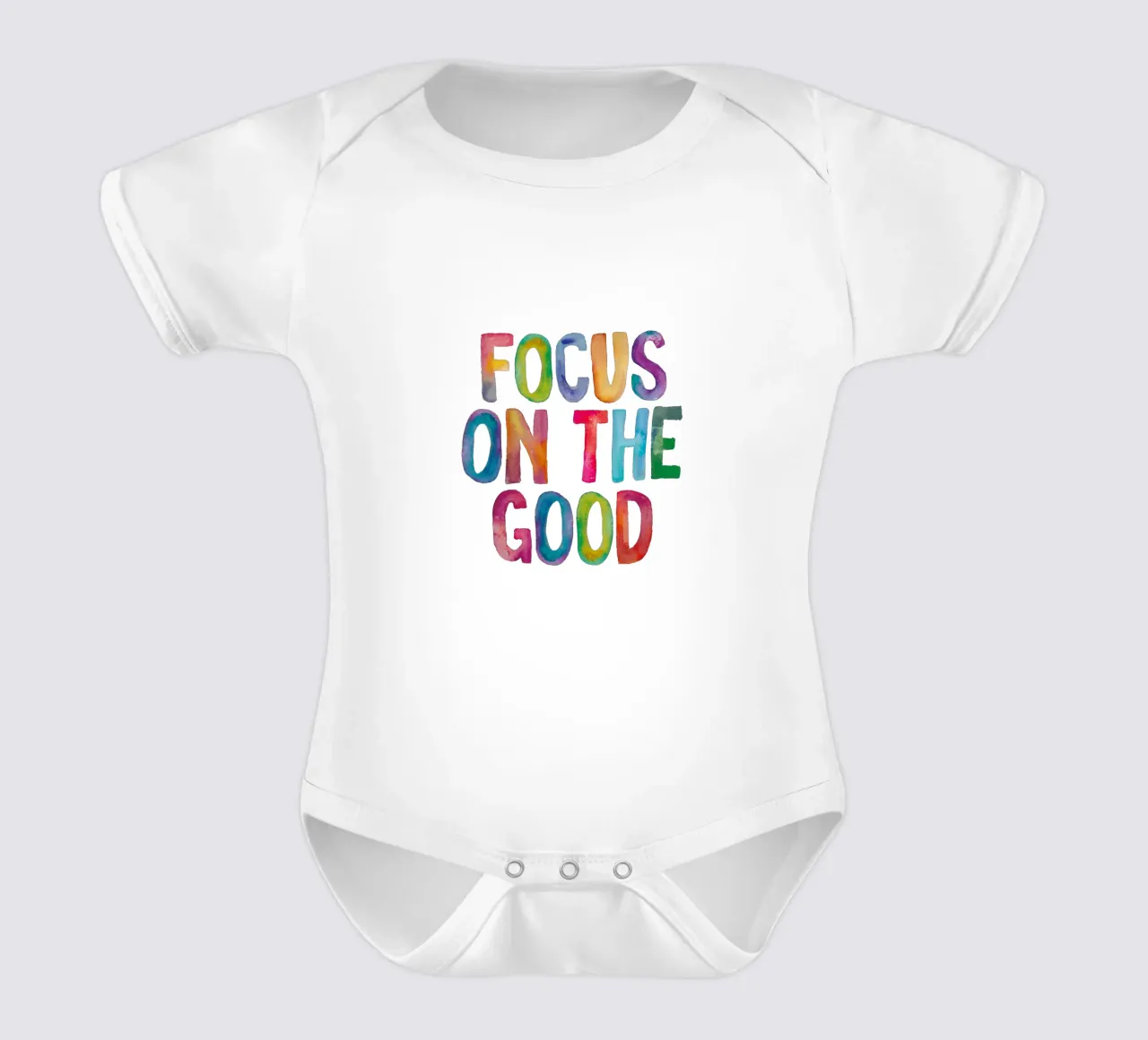 Concentratevi sul buon design della tipografia arcobaleno body neonato maniche corte da THE MOTIVATED TYPE