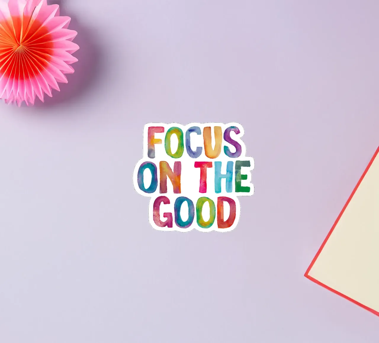 Focus on the Good Rainbow Typography Design sticker by THE MOTIVATED TYPE