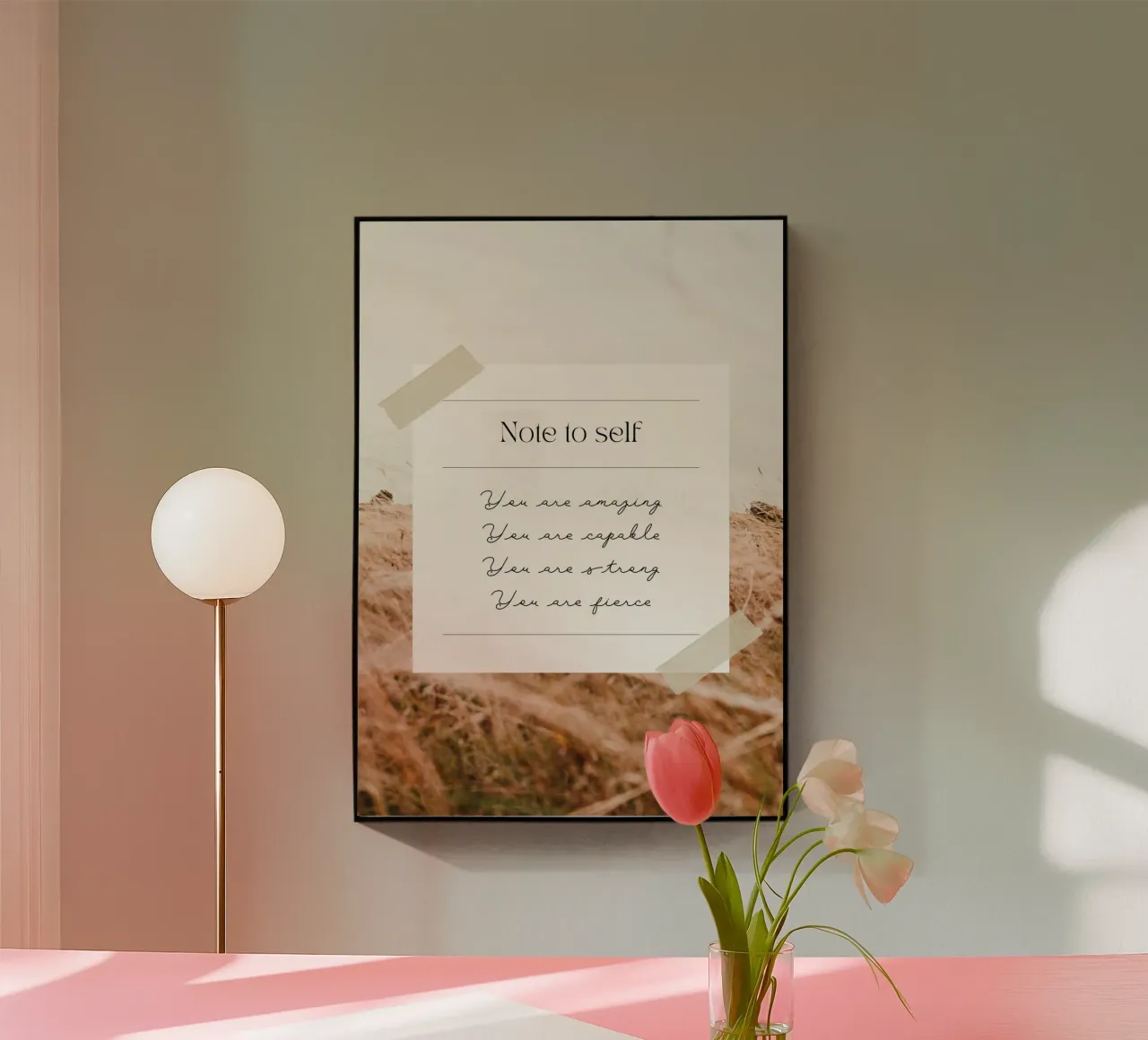 NOTE TO SELF plexiglass da Daily Motivation