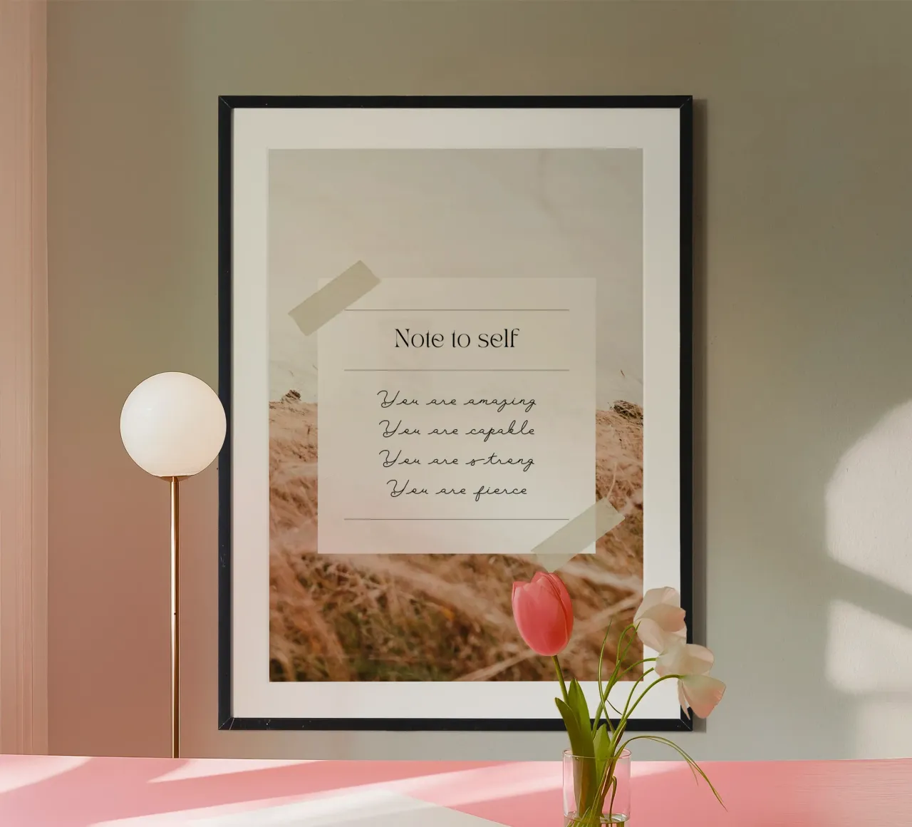 NOTE TO SELF poster by Daily Motivation