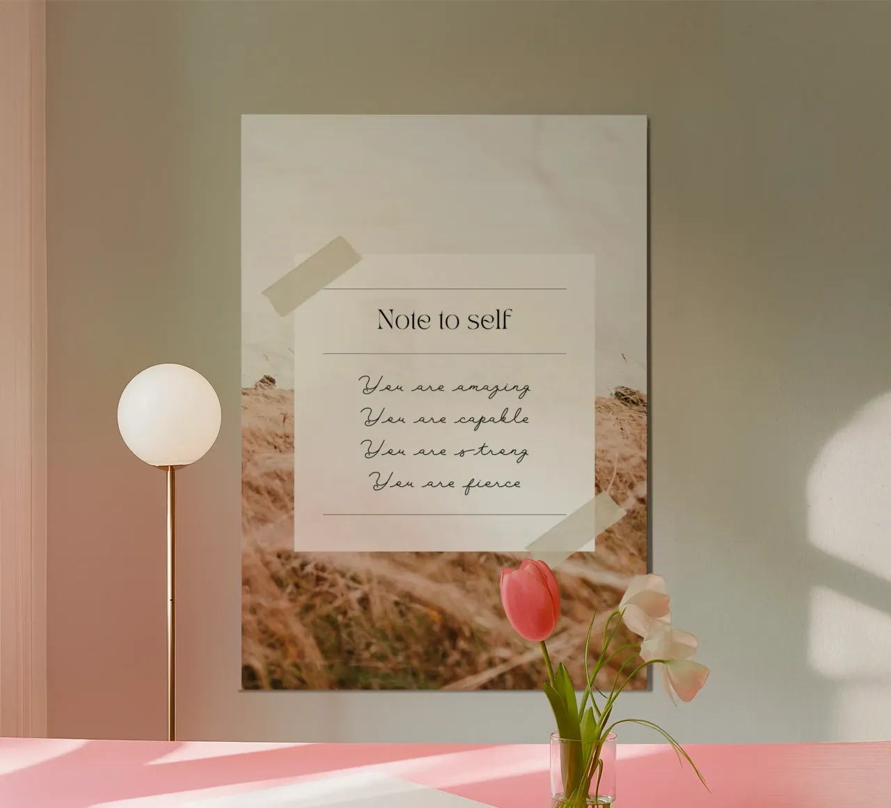 NOTE TO SELF poster by Daily Motivation