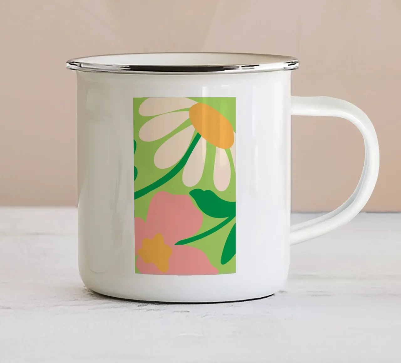 Bold florals tazza in smalto da edsonramosart
