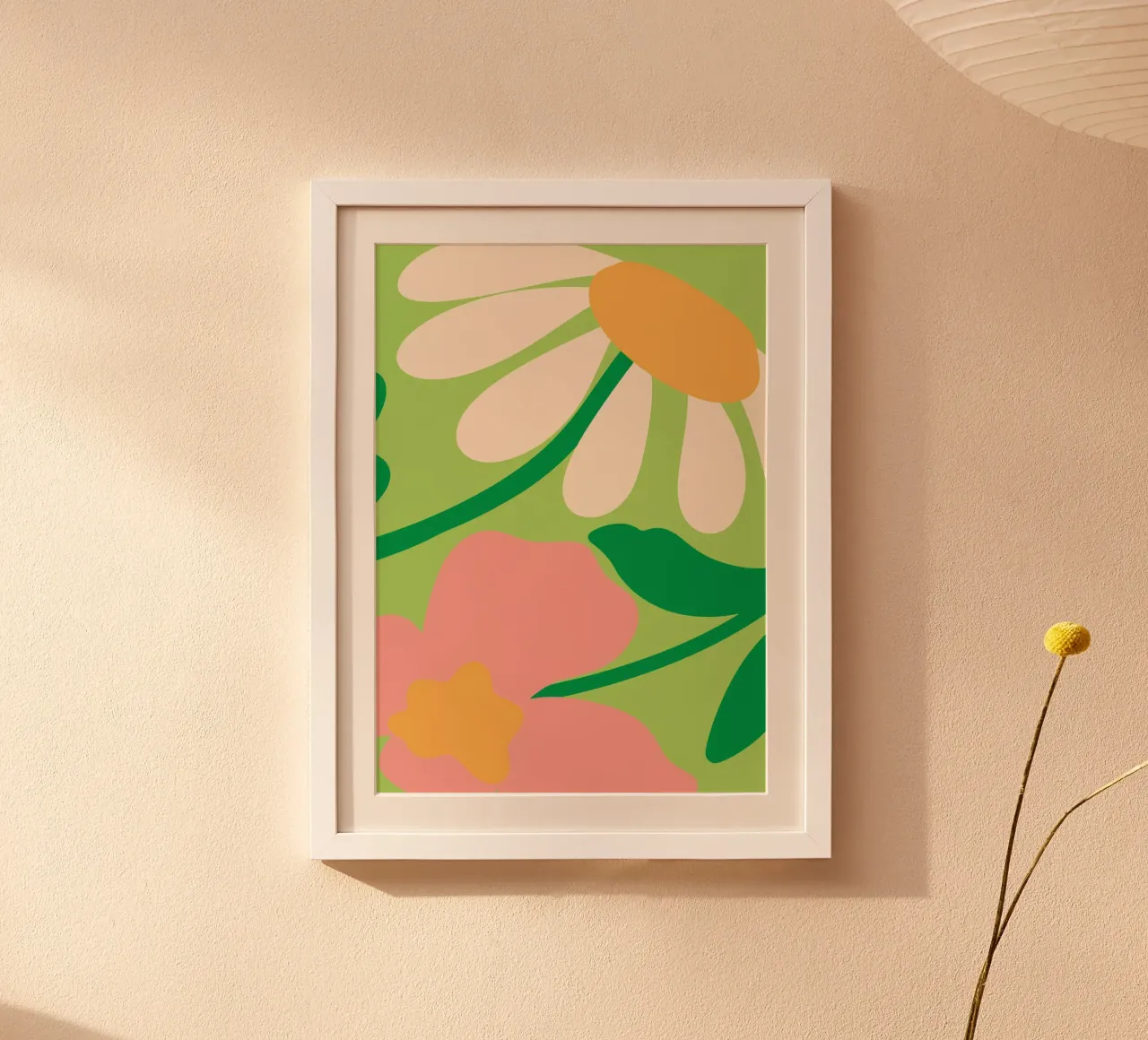 Bold florals poster con telaio in alluminio da edsonramosart