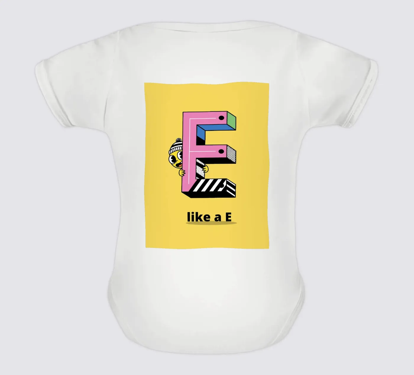 E like a E...Alphabet for children body bébé de The Little Animals Club