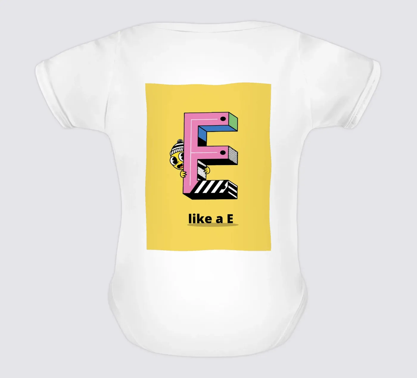 E like a E...Alphabet for children body bébé de The Little Animals Club