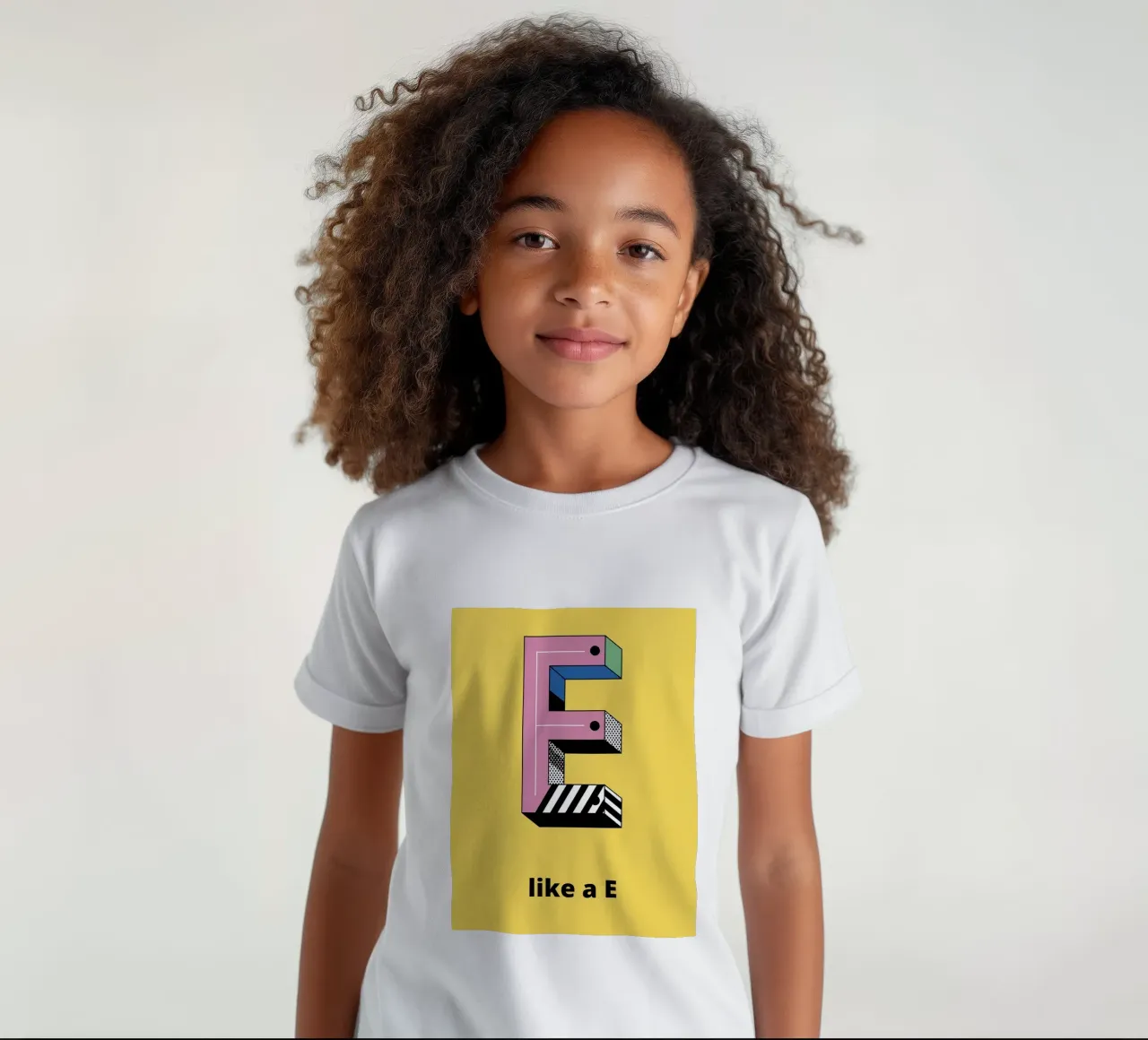 È come E... t-shirt bambini da alphabetillustration