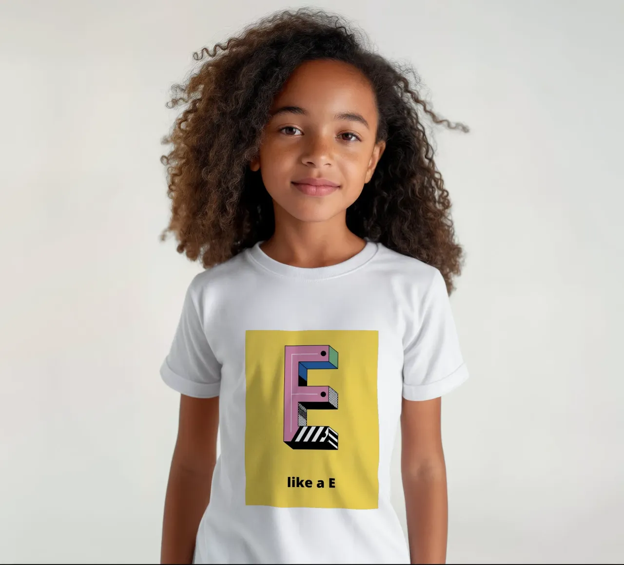 È come E... t-shirt bambini da alphabetillustration