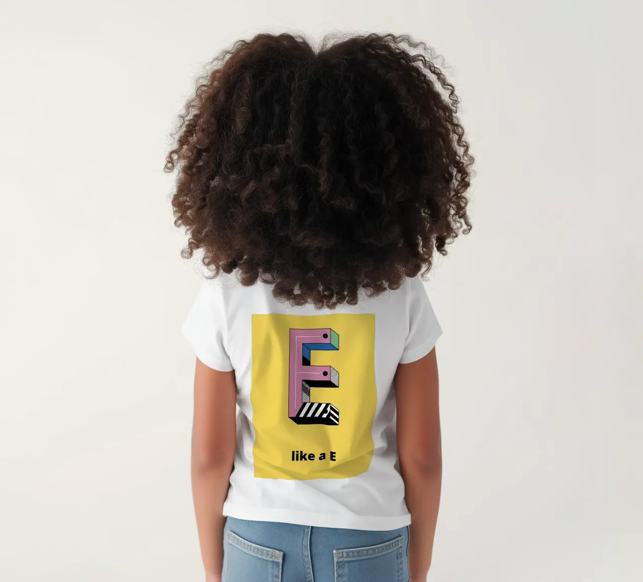È come E... t-shirt bambini da alphabetillustration
