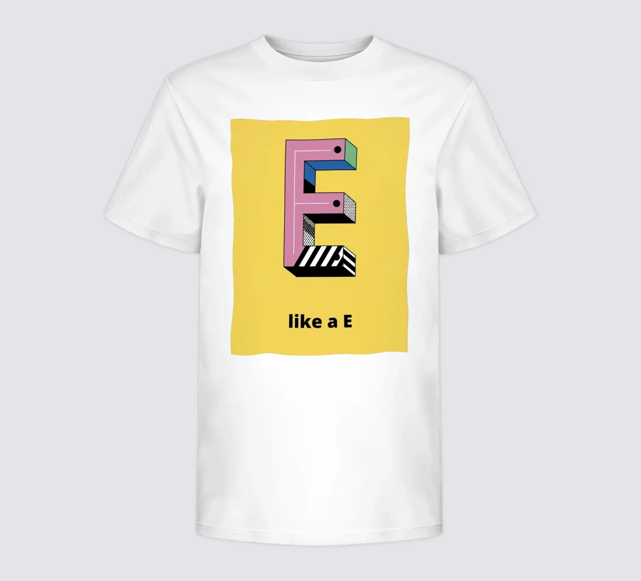 È come E... t-shirt bambini da alphabetillustration