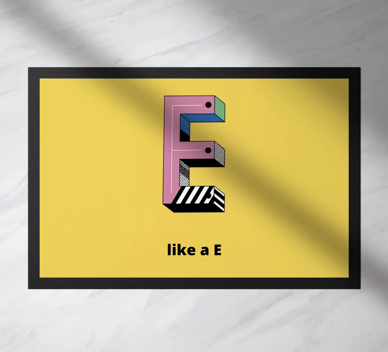 Het is net als E... deurmat van alphabetillustration