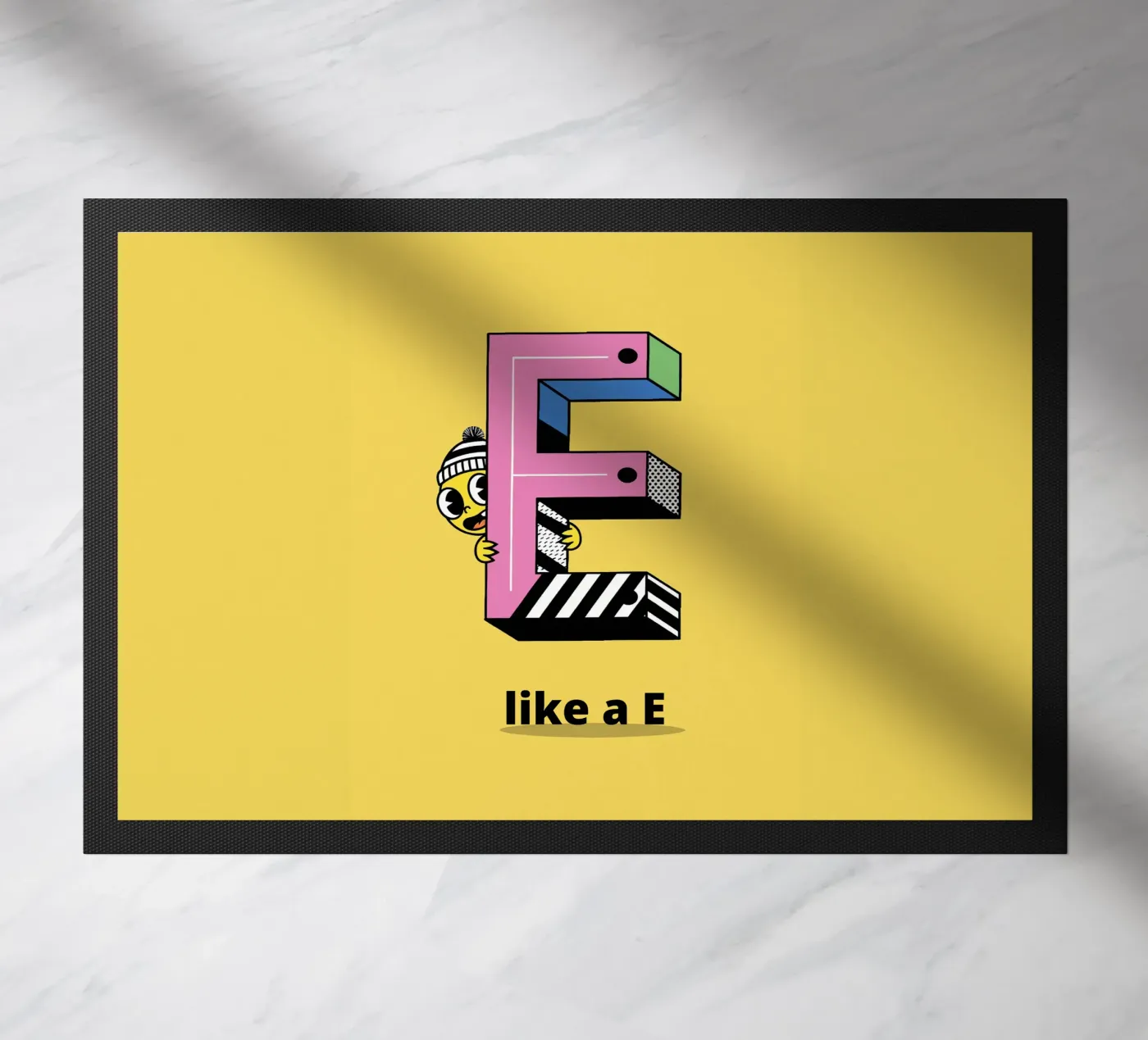 E like a E...Alphabet for children paillasson de The Little Animals Club