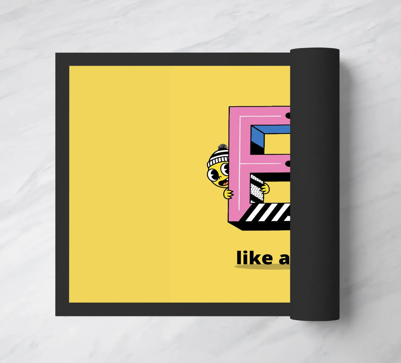 E like a E...Alphabet for children paillasson de The Little Animals Club
