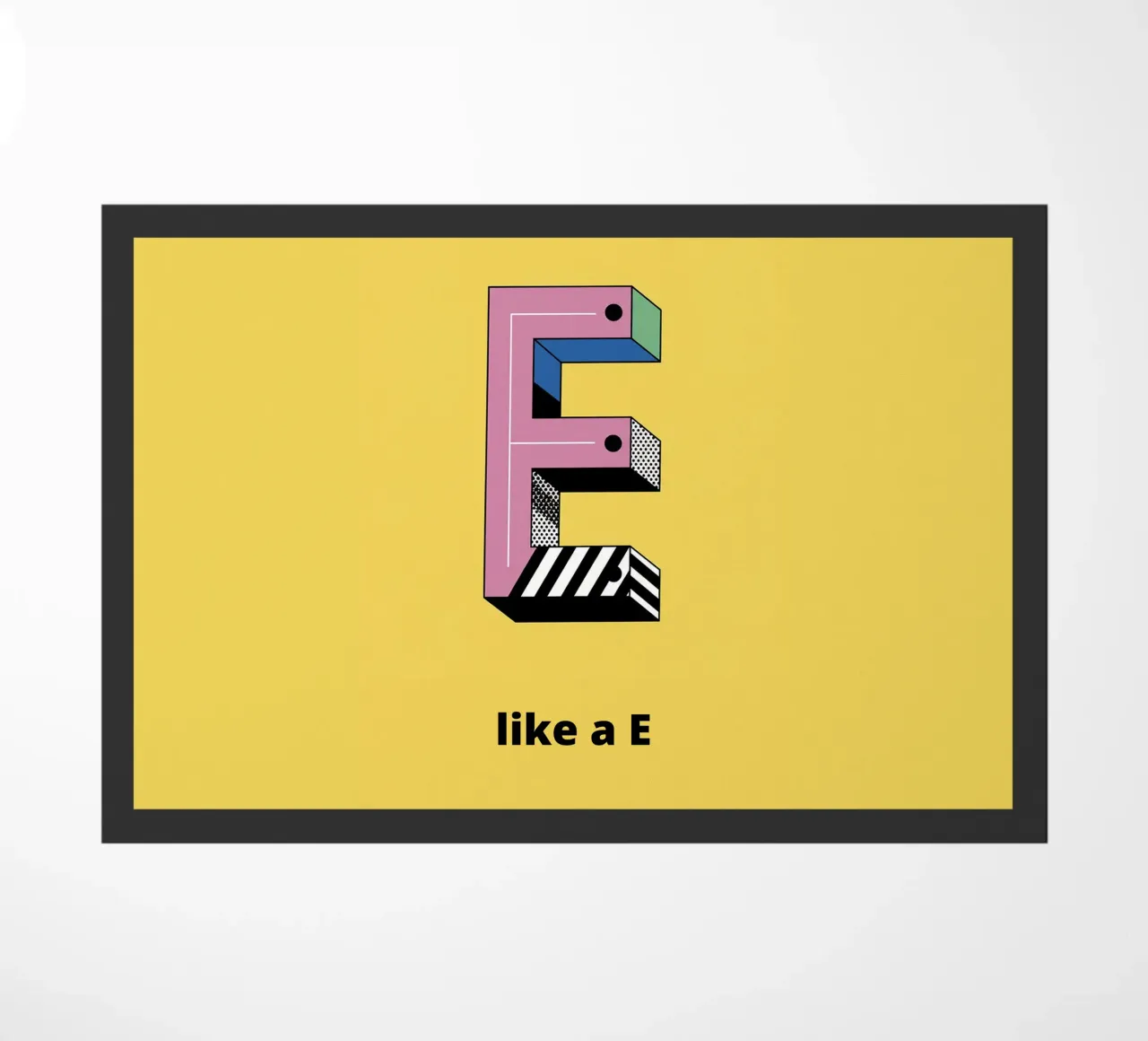 Het is net als E... deurmat van alphabetillustration