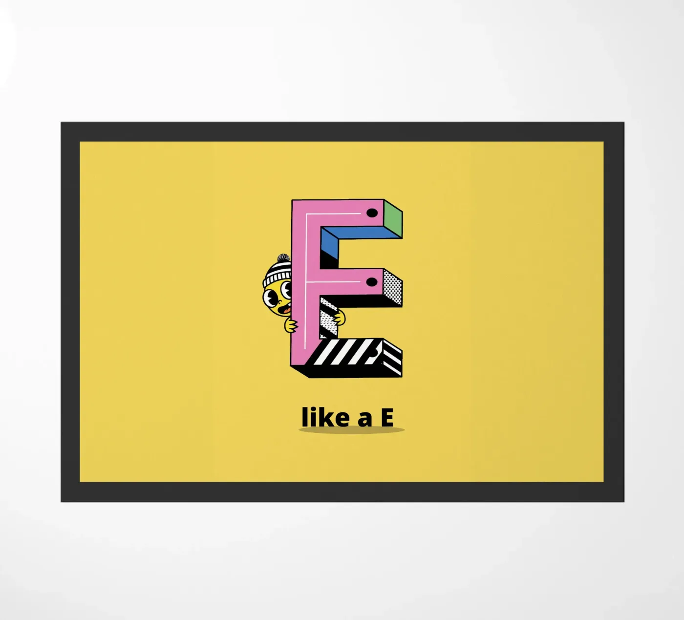 E like a E...Alphabet for children paillasson de The Little Animals Club