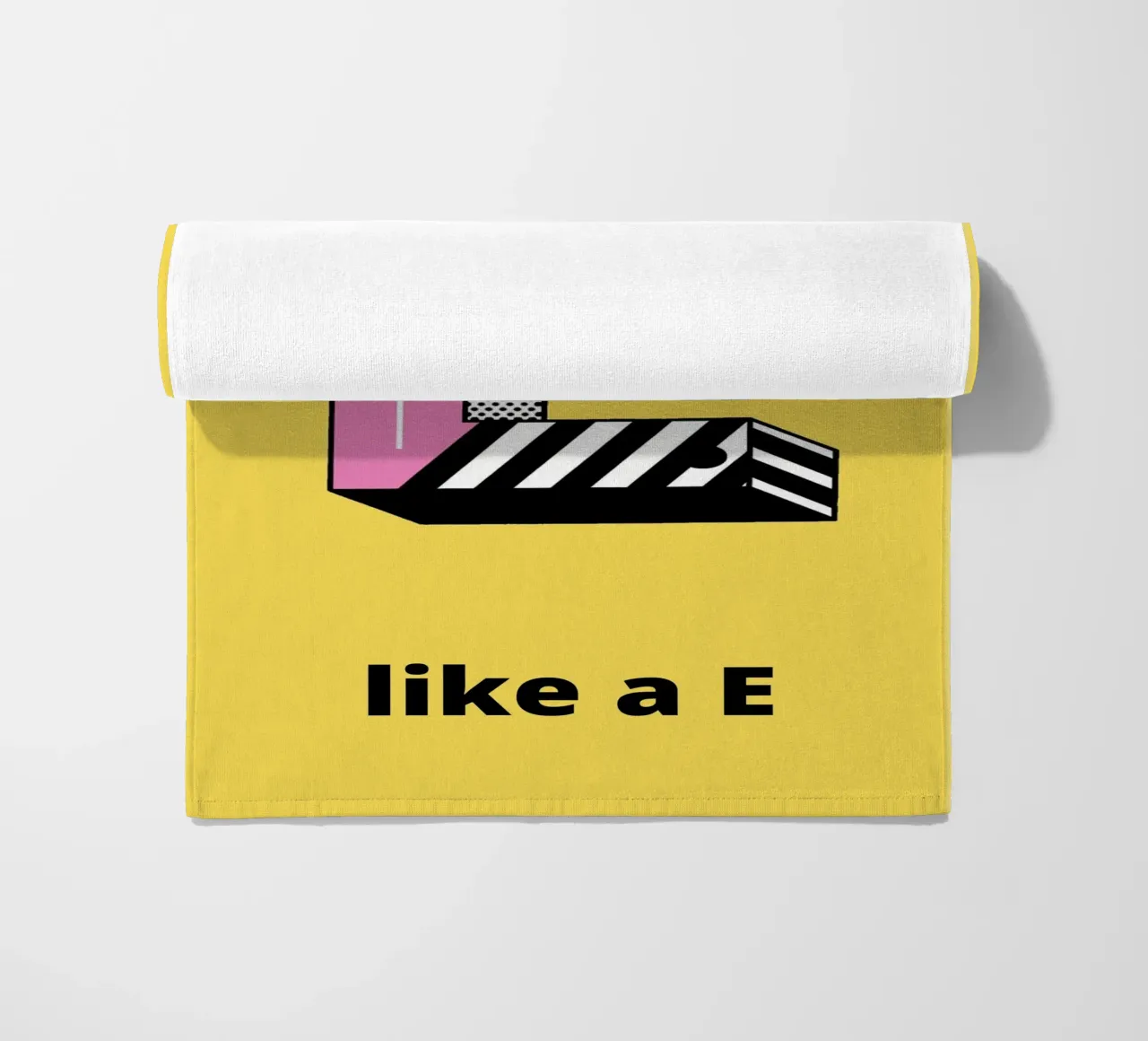 It's like E... strandhanddoek van alphabetillustration