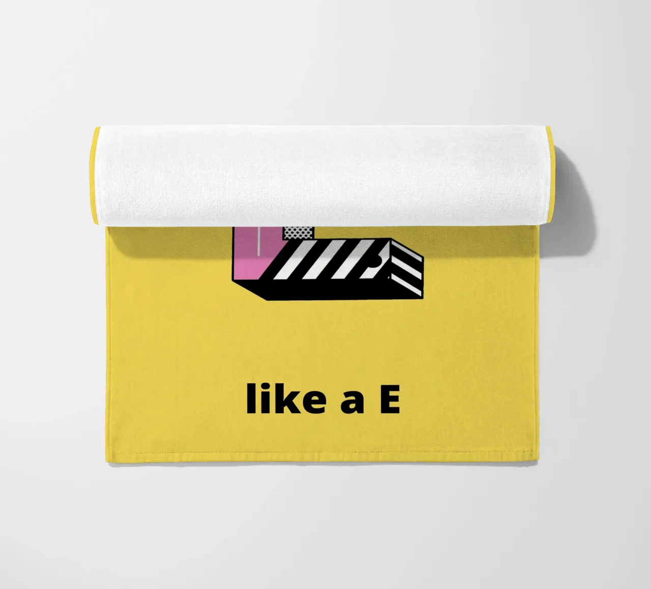 It's like E... strandhanddoek van alphabetillustration