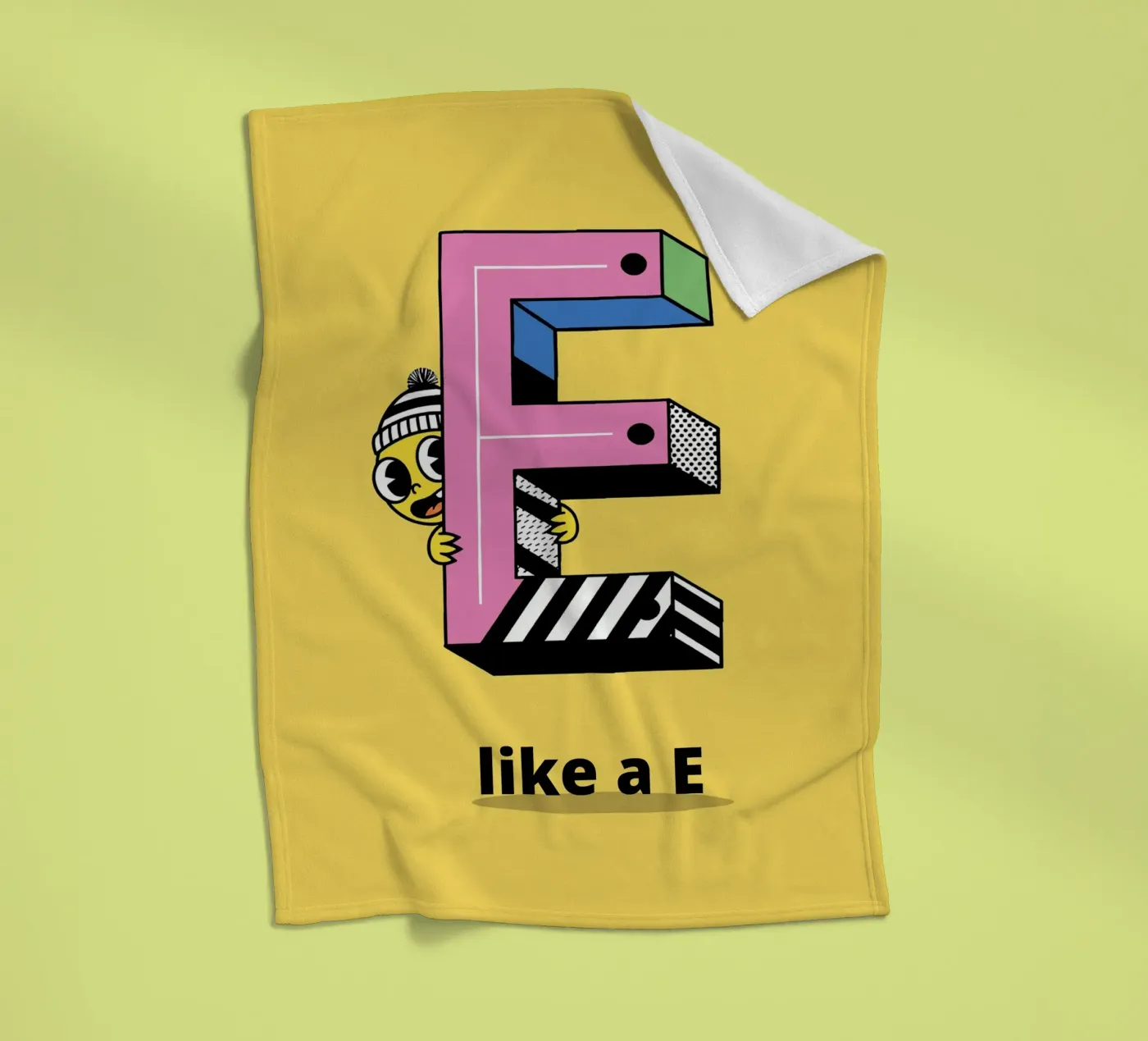 E like a E...Alphabet for children Fleecedecke von The Little Animals Club