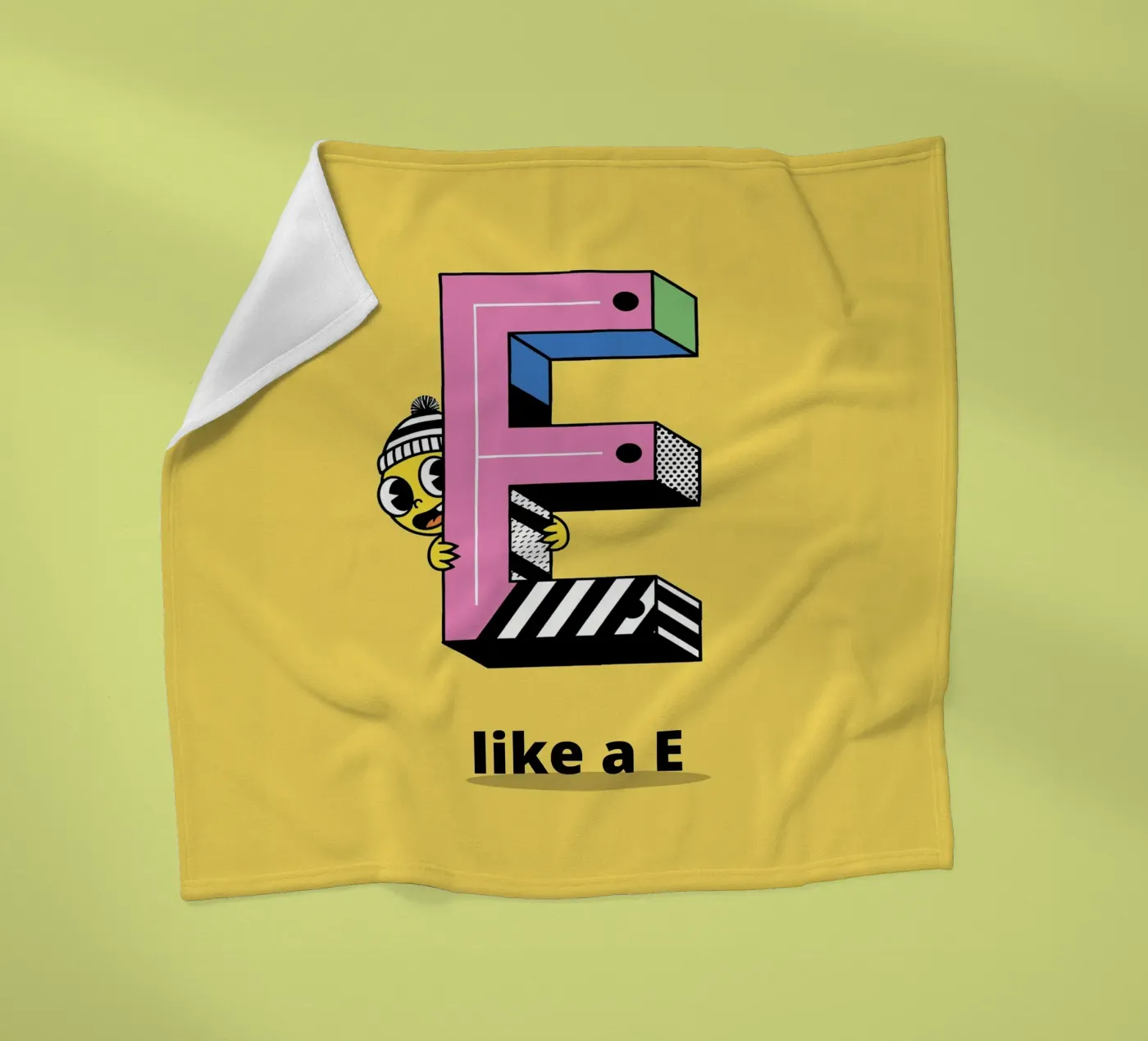 E like a E...Alphabet for children Fleecedecke von The Little Animals Club