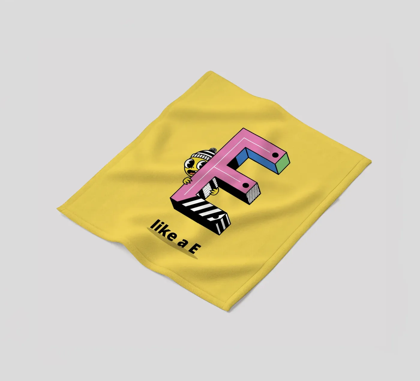 E like a E...Alphabet for children Fleecedecke von The Little Animals Club