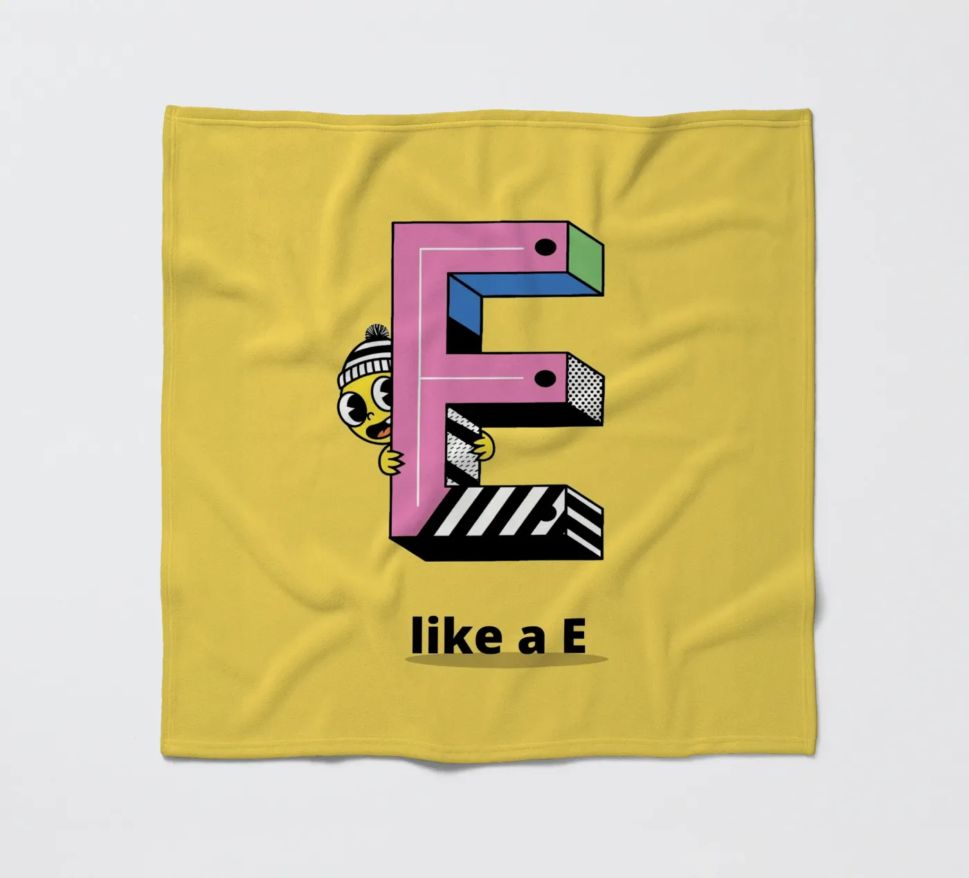 E like a E...Alphabet for children Fleecedecke von The Little Animals Club