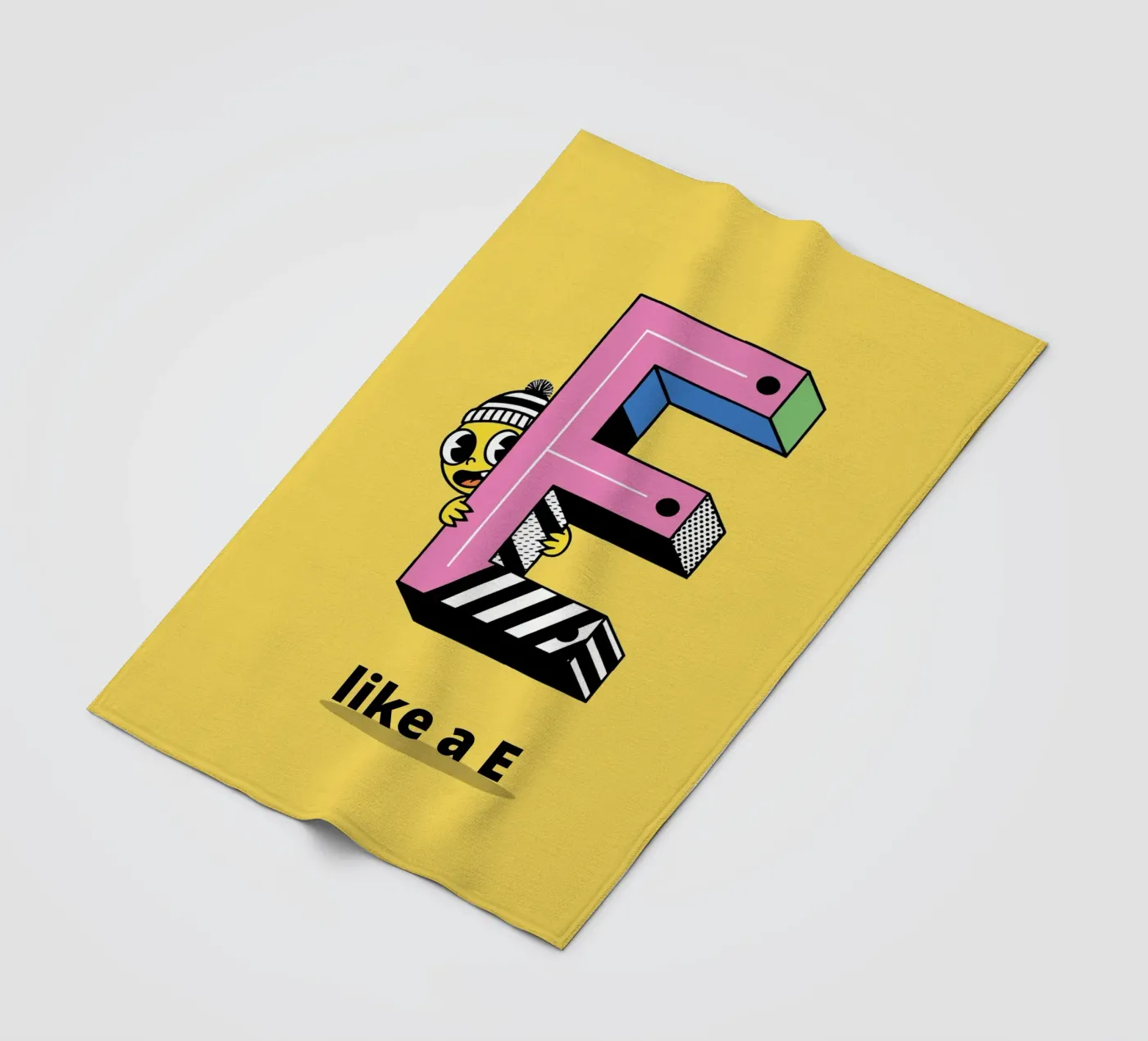 E like a E...Alphabet for children Fleecedecke von The Little Animals Club