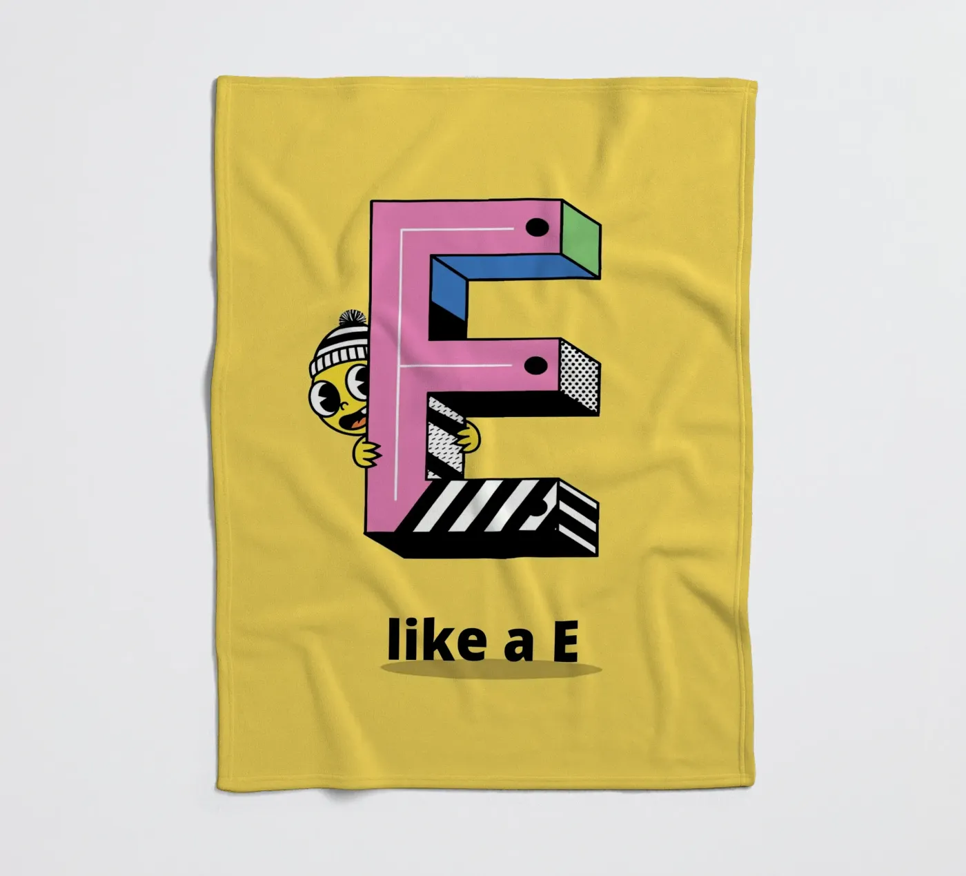 E like a E...Alphabet for children Fleecedecke von The Little Animals Club
