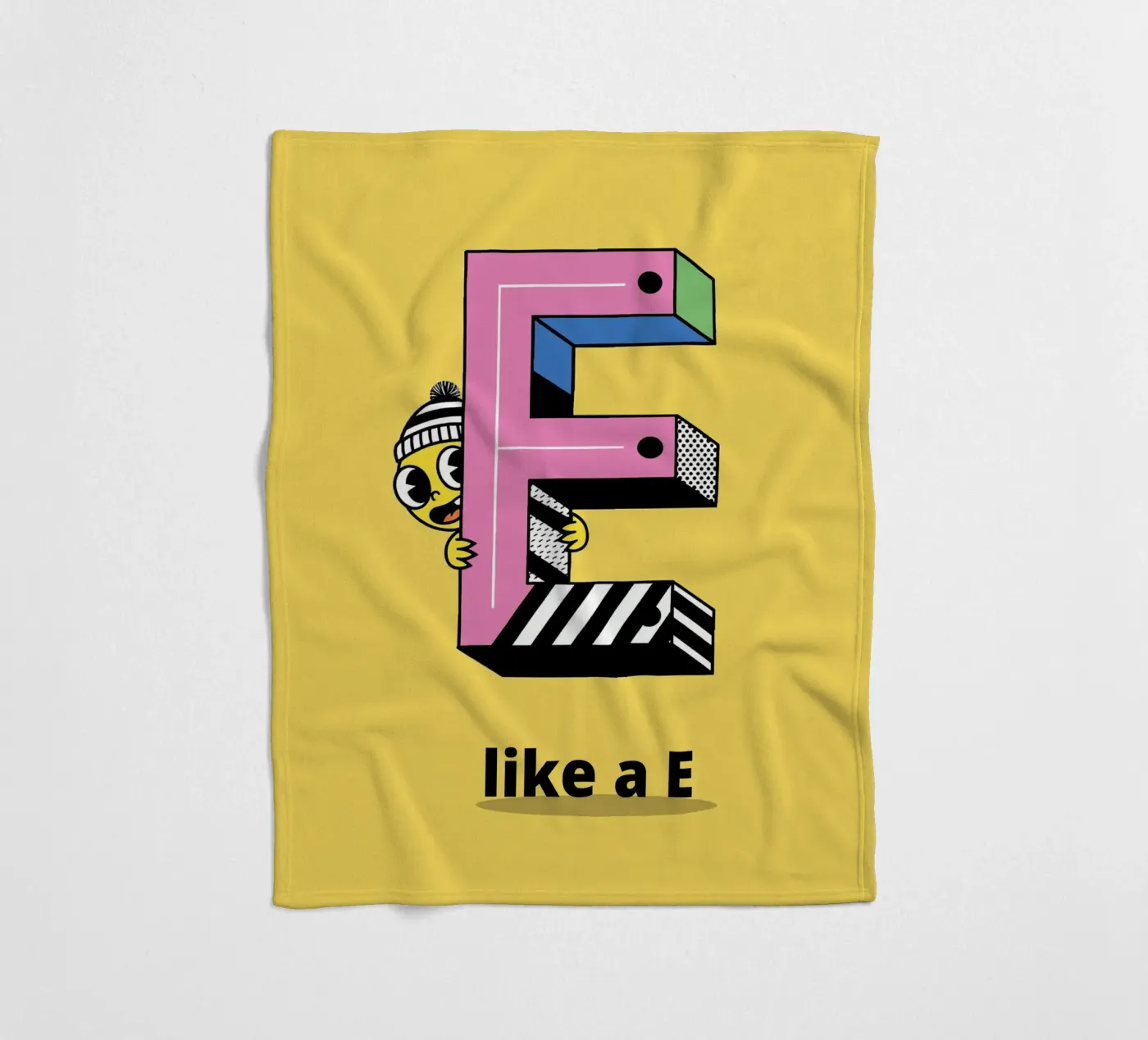 E like a E...Alphabet for children Fleecedecke von The Little Animals Club