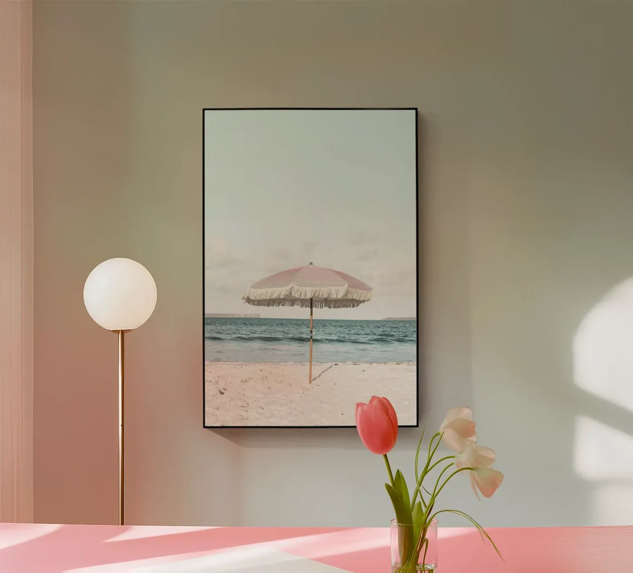 Pink Umbrella plexiglass da Kathrin Pienaar