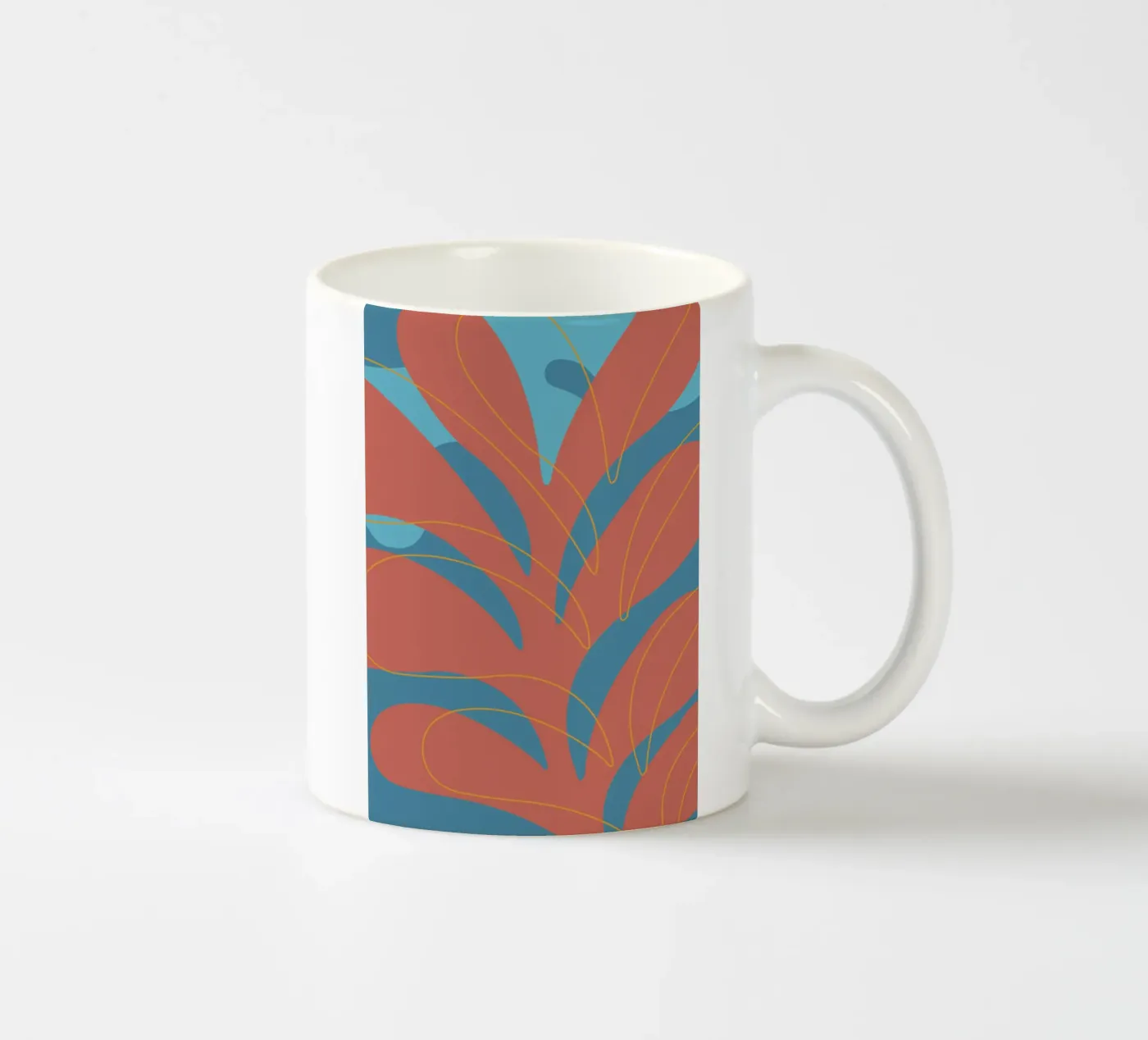 Abstract design ceramic mug by edsonramosart