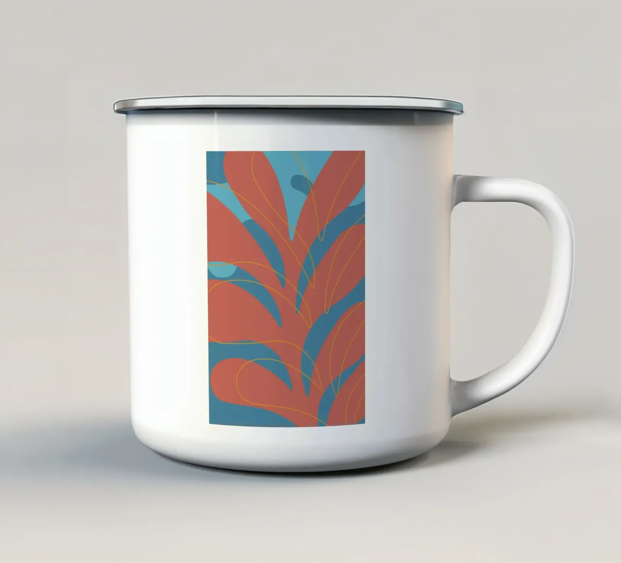 Abstract design mug en émail de edsonramosart