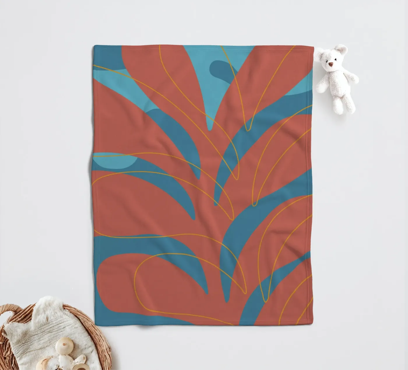 Abstract design fleece blanket by edsonramosart