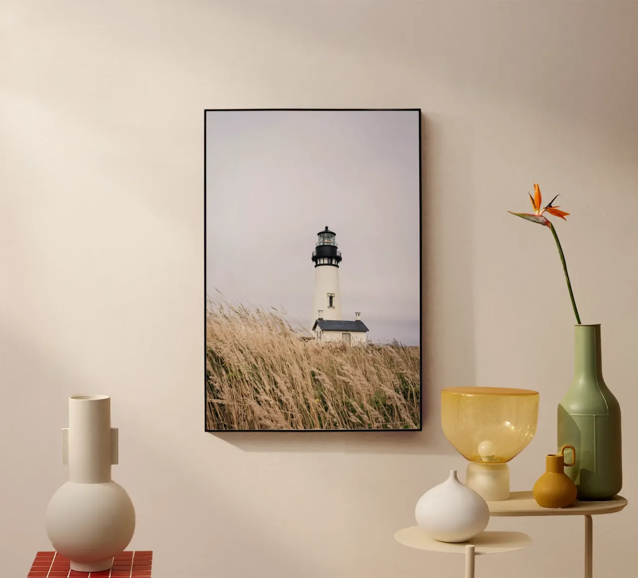 Vuurtoren acryl van Kathrin Pienaar