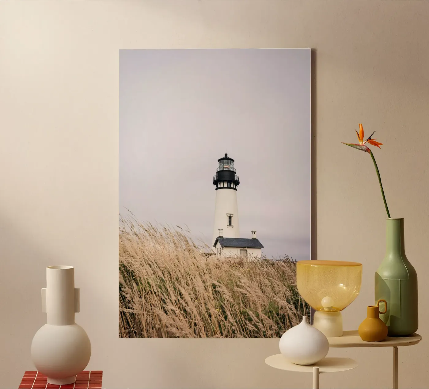 Lighthouse canvas van Kathrin Pienaar