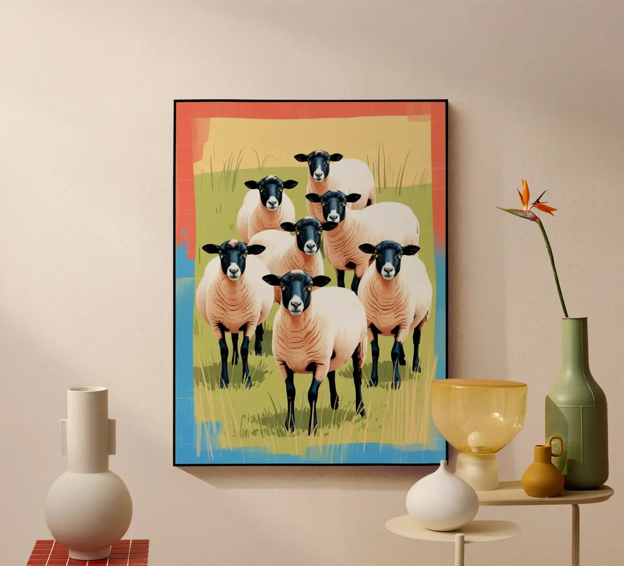 SEVEN SHEEP plexiglass da FELICIA