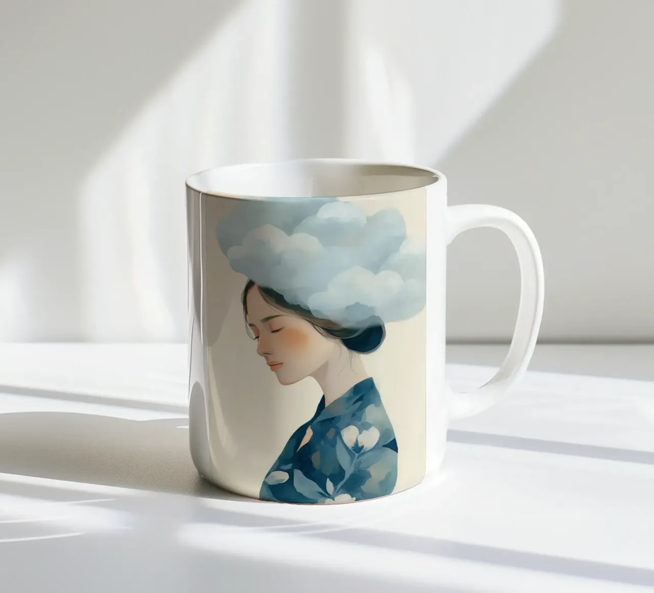 Clouded Thoughts ceramic mug by softsoul