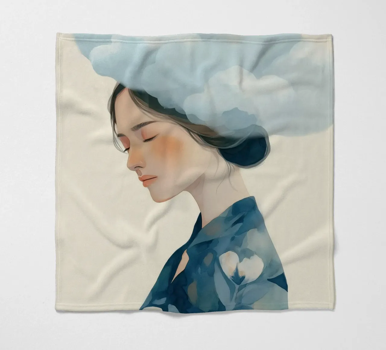 Clouded Thoughts Fleecedecke von softsoul