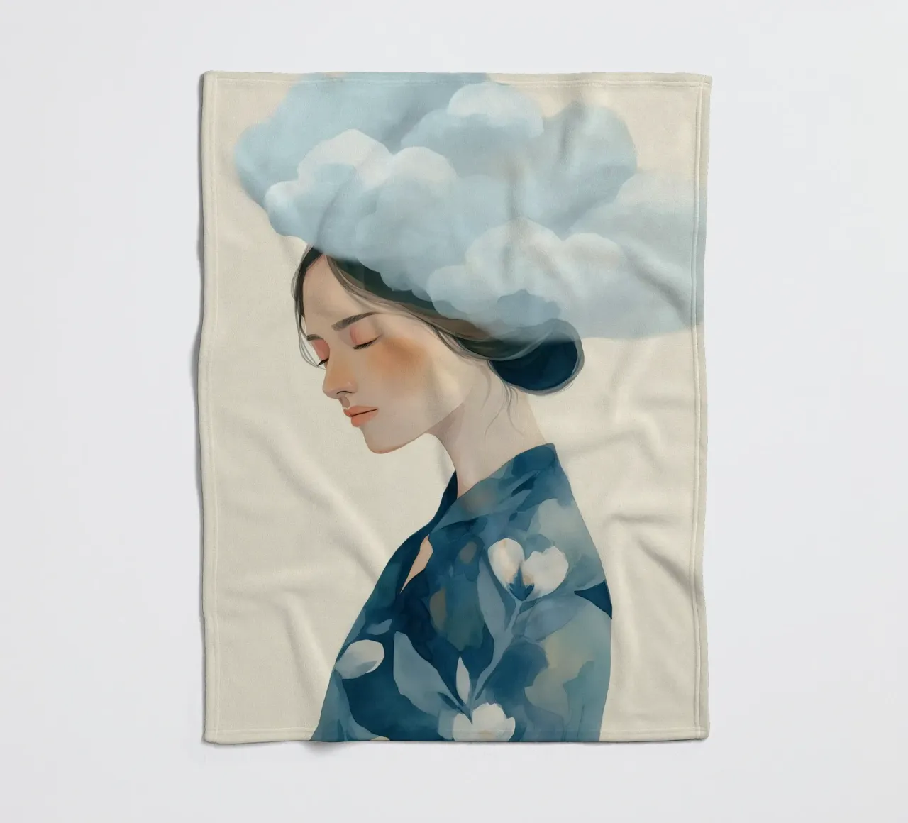 Clouded Thoughts Fleecedecke von softsoul