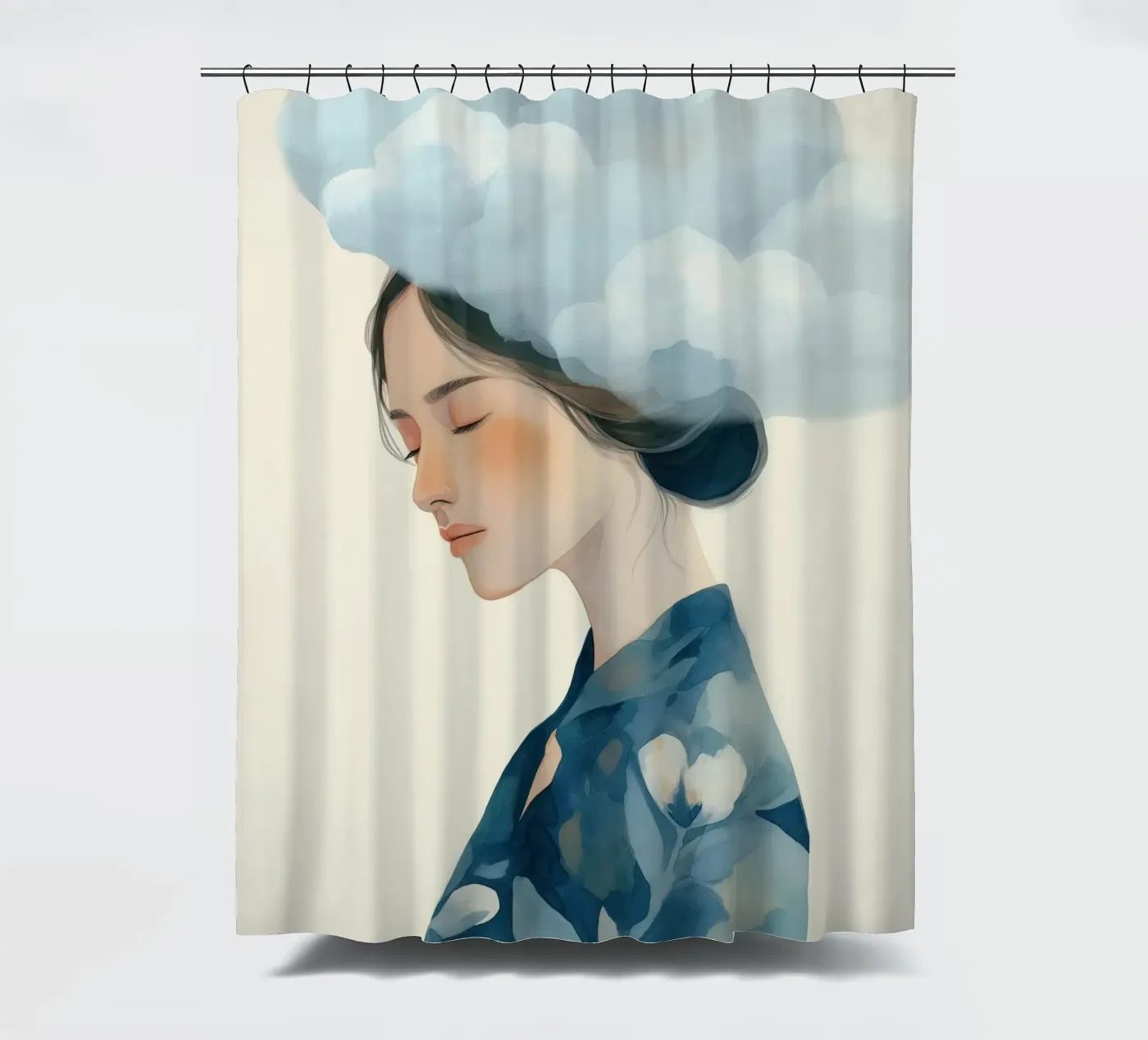 Clouded Thoughts Duschvorhang von softsoul