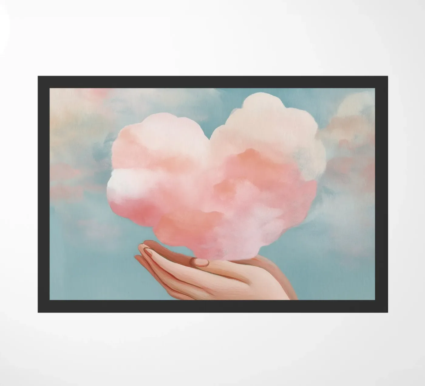 Cloud Heart Fußmatte von softsoul