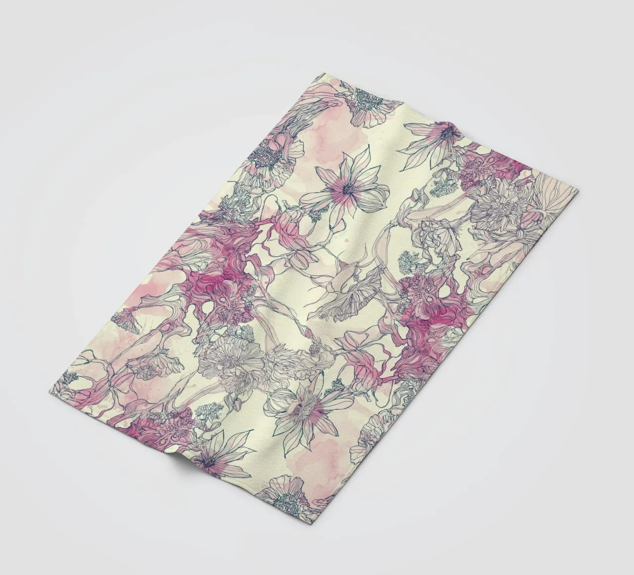 golden flower fleece blanket by k i m