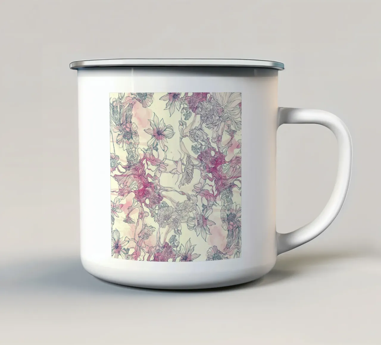fiore d'oro tazza in smalto da k i m