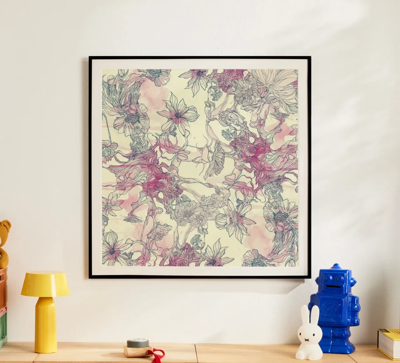 fiore d'oro poster con telaio in plastica da k i m