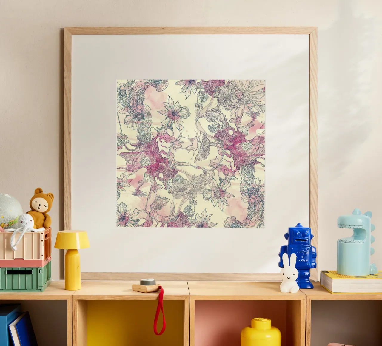 fiore d'oro poster con telaio in plastica da k i m