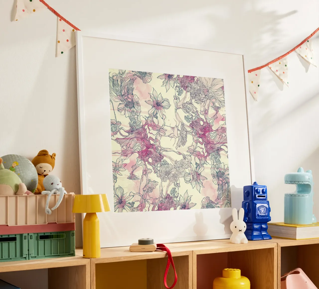 fiore d'oro poster con telaio in plastica da k i m